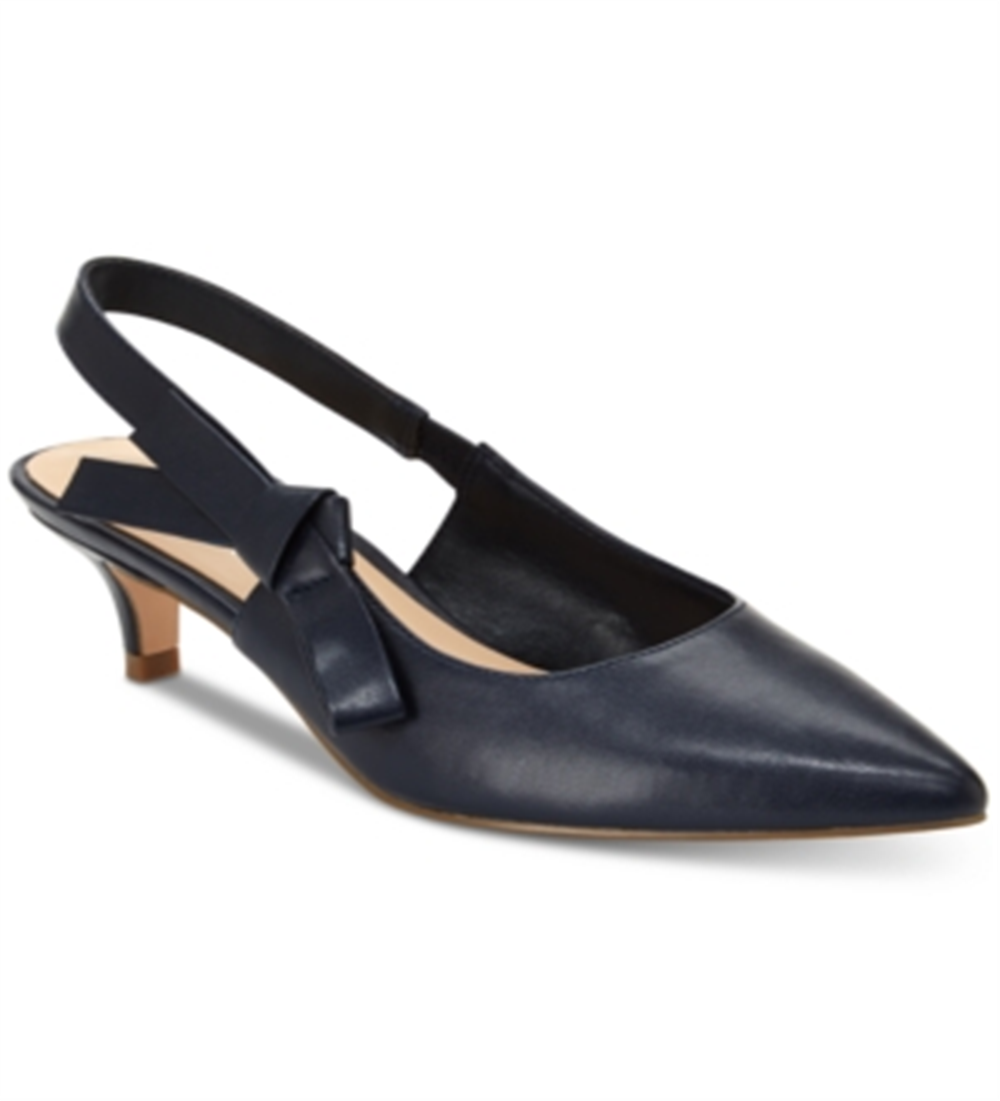 Nanette Lepore Women's  Rhona Slingback Kitten Heels Navy Size 8M