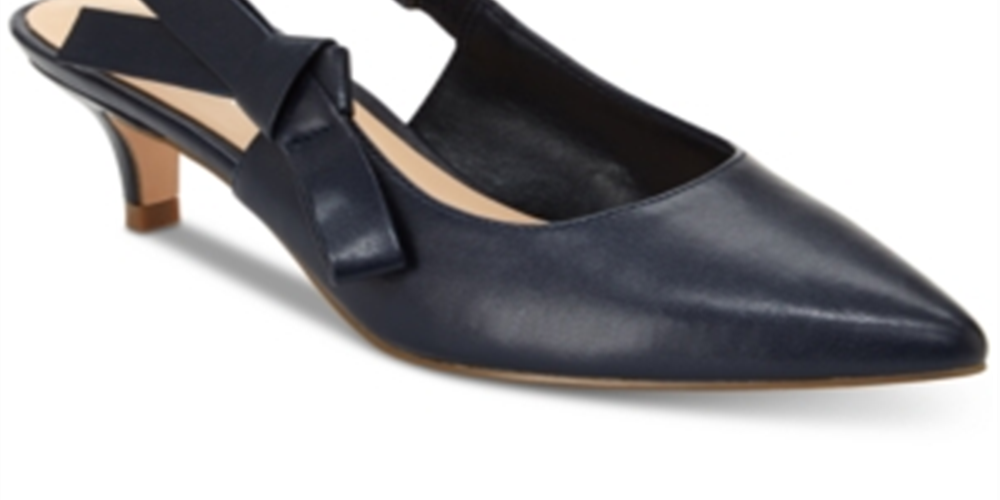 Nanette Lepore Women's  Rhona Slingback Kitten Heels Navy Size 8M