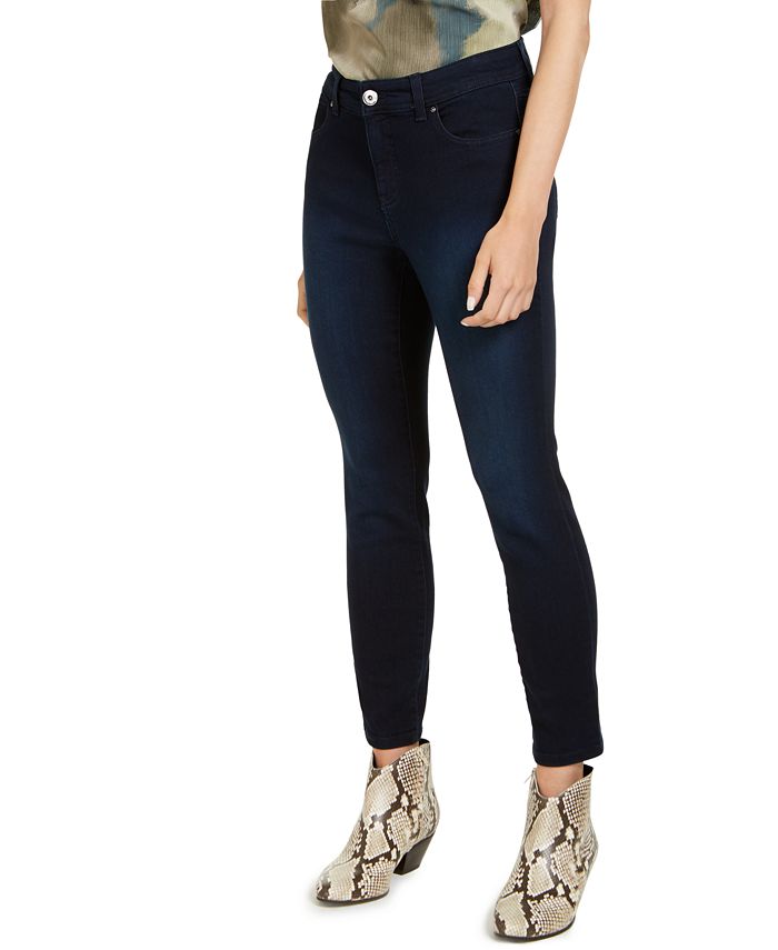 INC Women's  Petite Tummy-Control Skinny Jeans Gemini Wash Blue Size 12P