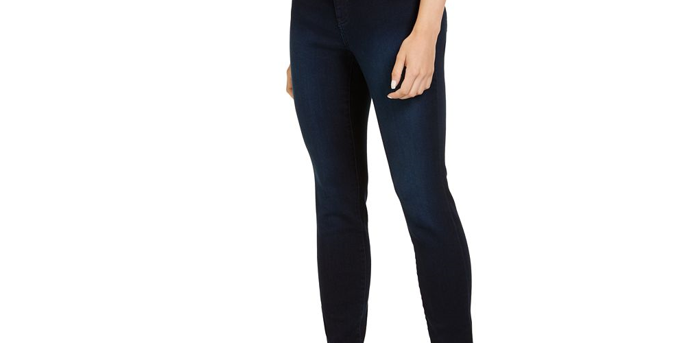 INC Women's  Petite Tummy-Control Skinny Jeans Gemini Wash Blue Size 12P