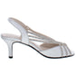 Caparros Women's Twilight II Rhinestones Slip on Heel Sandals Silver Size 7.5 M
