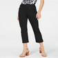 INC International Concepts Women's Cropped Skinny Pants Black Size Petite