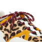 INC Women's Gemella Leather Animal Print Dad Sneakers White Size 9 M