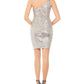 Xscape Women's Sleeveless Short Body Con Party Dress Beige Size 10
