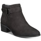 Giani Bernini Women's Leather Putneyy Memory Foam Block Heel Boot Black Size 6M