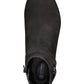 Giani Bernini Women's Leather Putneyy Memory Foam Block Heel Boot Black Size 6M