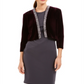 Calvin Klein Women's Rhinestone Velvet Formal Jacket Purple Size X-Large