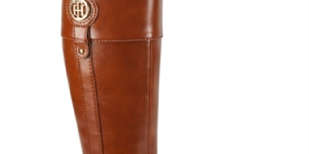 Tommy Hilfiger Women's Imina Faux Leather Knee High Riding Boots Brown Size 5 M