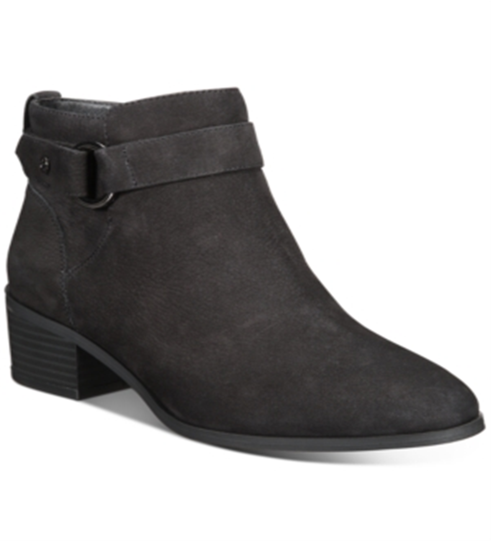 Giani Bernini Women's  Putneyy Memory Foam Block-Heel Black Leather Size 10M