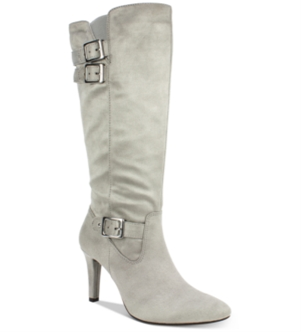 Rialto Women's  Cahoon Knee  Suedette Fabric White Size 9.5M