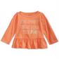 First Impressions Baby Girls Cotton Pie Peplum-Hem T-Shirt  Orange Size 6-9MOS