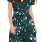 INC Women's  Petite Puff-Sleeve High-Low Dress  Black Size 2 P