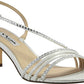 Nina Women's Gerri-Fy Open Toe Bridal Strappy Sandals Silver Size 8.5 M