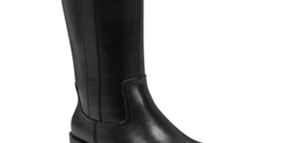 Tommy Hilfiger Women's Imina 3 Faux Leather Knee-High Riding Boots Black Size 5 M