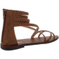 XOXO Women's Cancun Braided Flat Sandals Tan 8M