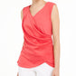 Alfani Women's Satin Sleeveless Tank Top Red Size XL