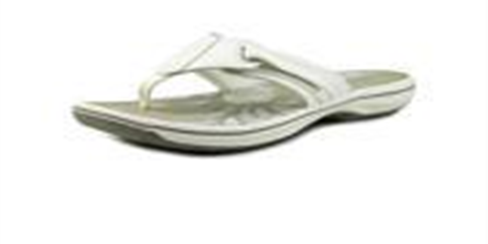 Clarks Women's Brinkley JoJo Open Toe Casual Flip Flops Flip White Size 8.0