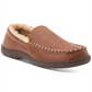 Weatherproof Vintage Men's Loafer Slippers Faux Leather Slip on Brown Size Large