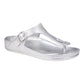 Seven Dials by White Mountain Women'sCadella Thong Silver Size 7 M -