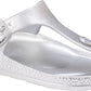 Seven Dials by White Mountain Women'sCadella Thong Silver Size 7 M -