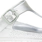Seven Dials by White Mountain Women'sCadella Thong Silver Size 7 M -