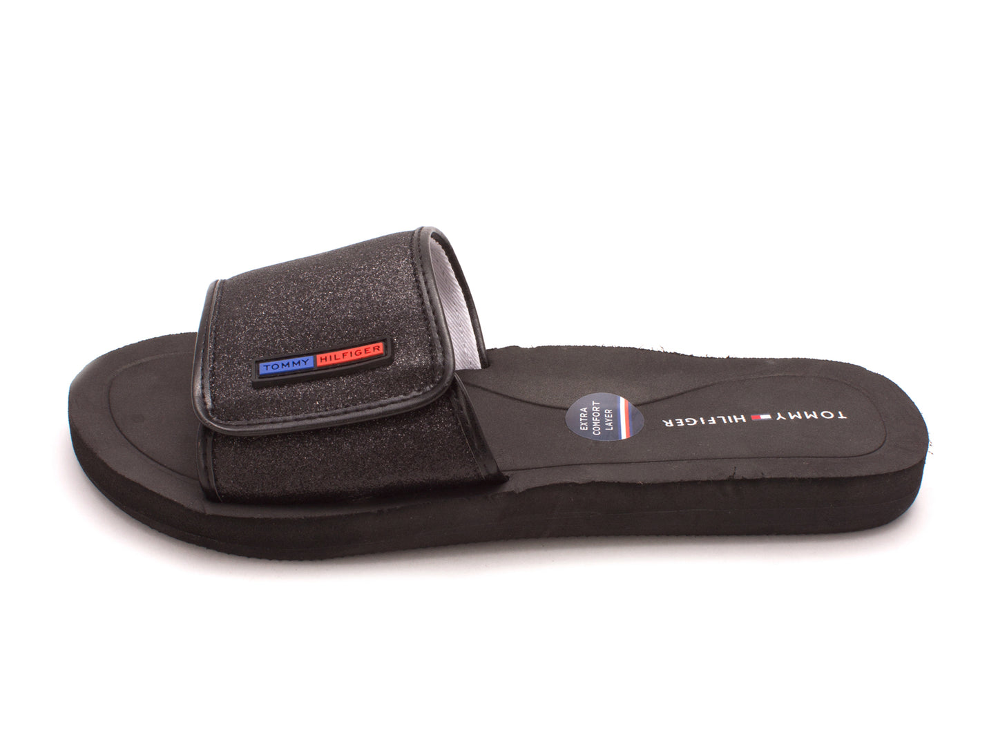 Tommy Hilfiger Women's Mysha3-X Open Toe Casual Slide Sandals Black- Size 10 M