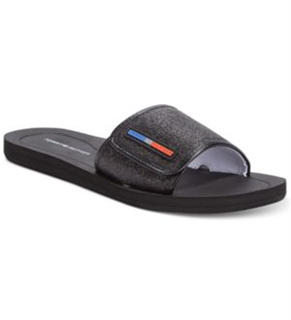 Tommy Hilfiger Women's Mysha3-X Open Toe Casual Slide Sandals Black- Size 10 M