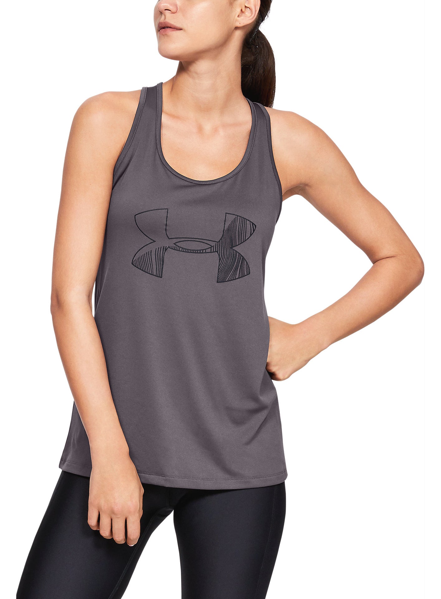 Under Armour Women's Tech Graphic Tank Top Gray Size XS