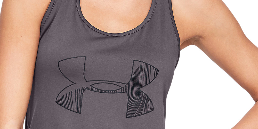 Under Armour Women's Tech Graphic Tank Top Gray Size XS