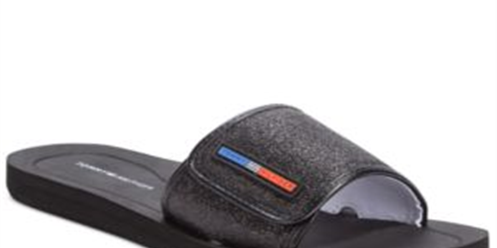 Tommy Hilfiger Women's Mysha3-X Open Toe Casual Slide Sandals Black Size 8 M