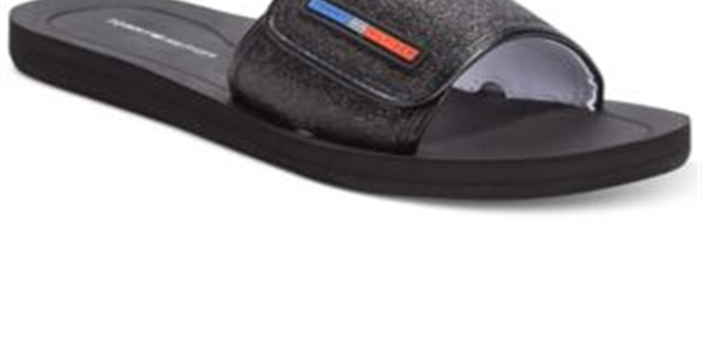 Tommy Hilfiger Women's Mysha3-X Open Toe Casual Slide Sandals Black Size 8 M