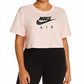 Nike Women's Air Cropped Tee Pink Size X-Large