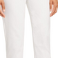 St. John Cropped Tapered Cotton-Stretch Pants White Size 8