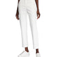 St. John Cropped Tapered Cotton-Stretch Pants White Size 8