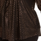Alfani Women's Metallic Print Bell Sleeve Top Black Size 1X