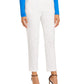 St. John Cropped Tapered Cotton-Stretch Pants White Size 6