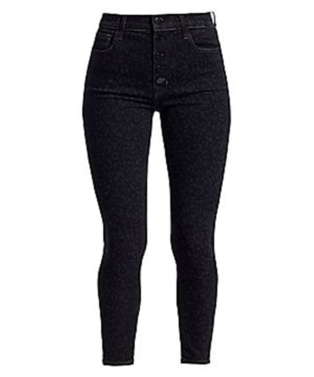 J Brand Womens Black Animal Print Skinny Pants 28