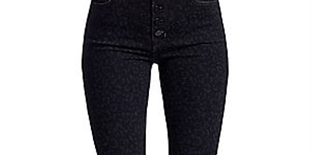 J Brand Womens Black Animal Print Skinny Pants 28