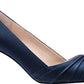 Nina Women's Chezare Metallic Peep Toe Evening Pumps Navy Size 6.5 M