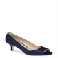 Nina Women's Chezare Metallic Peep Toe Evening Pumps Navy Size 6.5 M