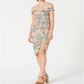 Aidan Mattox Women's Off the Shoulder Sheath Dress Orange Size 8