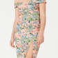 Aidan Mattox Women's Off the Shoulder Sheath Dress Orange Size 8