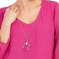 JM Collection Women's Asymmetrical Necklace Blouse Pink Size X-Small