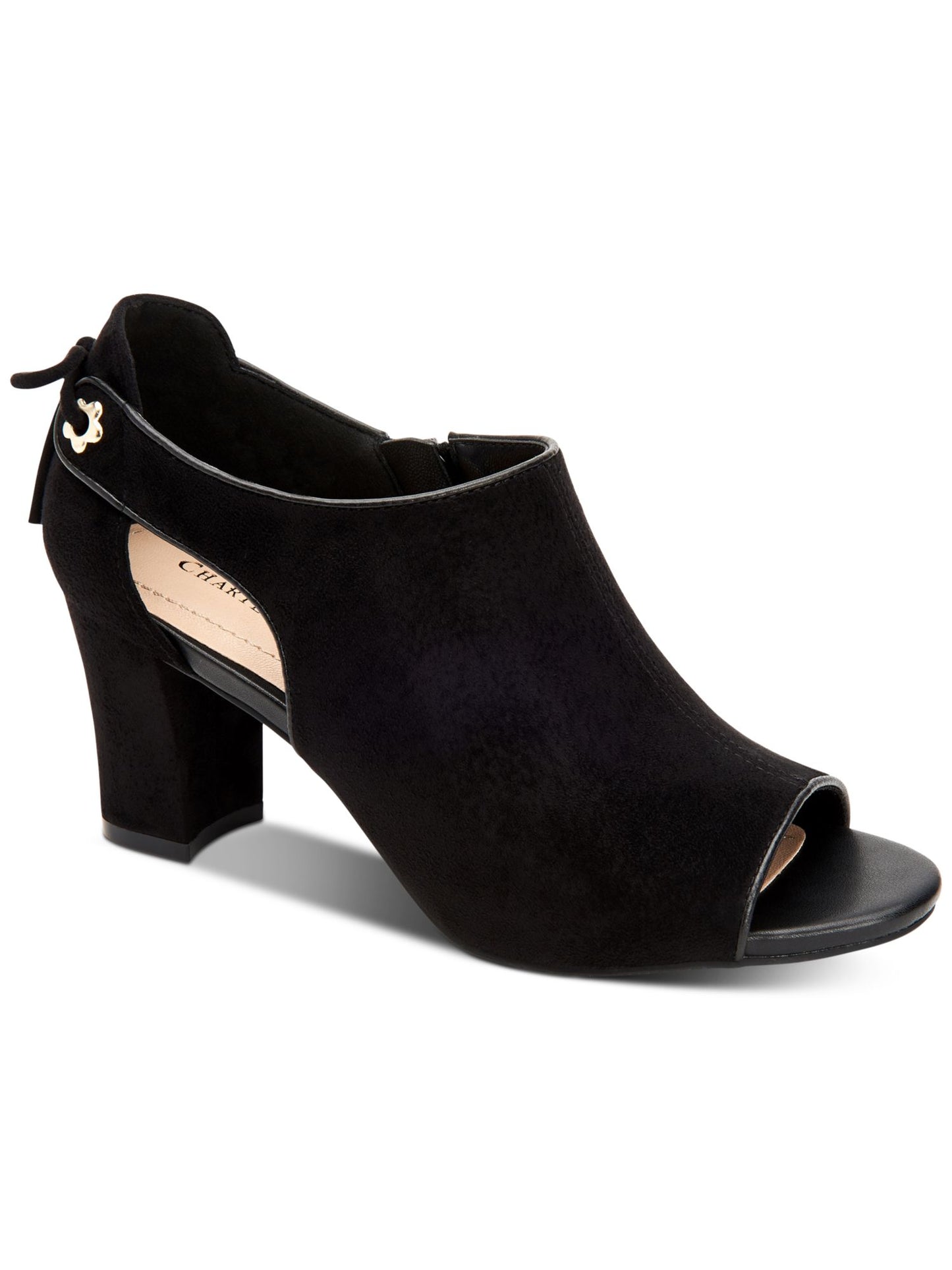 Charter Club Women's Hirah Tie-Back Peep Toe Heels Black Size 7 M