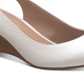Sun + Stone Women's Miley Faux Leather Dressy Wedge Heels White Size 9 M