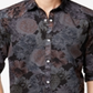 NC Men's Cotton Floral Print Button-Down Shirt Gray Size XS