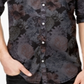 NC Men's Cotton Floral Print Button-Down Shirt Gray Size XS