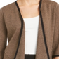Alfani Women's Drape Front Cardigan Brown Size Petite