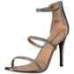 Bebe Women's Janae Open Toe Special Occasion Strappy Sandals Gray Size 7.5 M