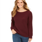 Style & Co Women's Drop Sleeve Ribbed Sweater Purple Size Petite M